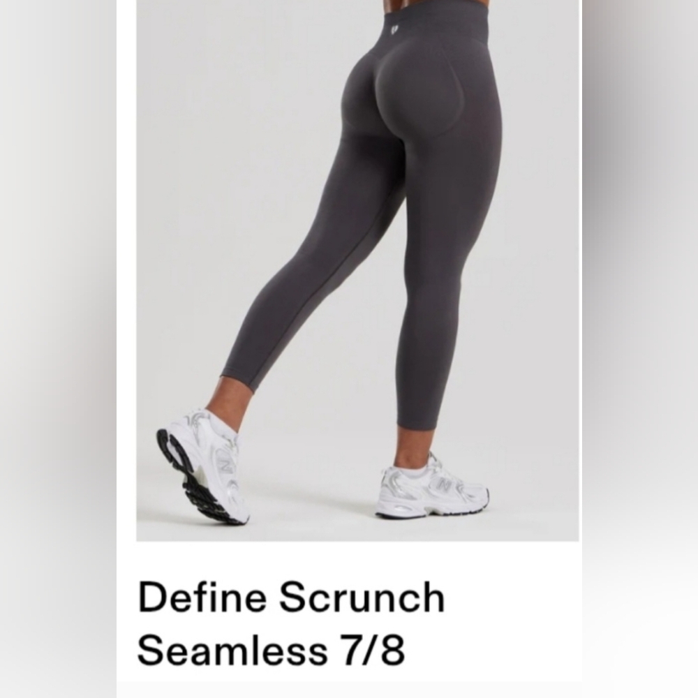 Women's Best Define Scrunch Seamless  Leggings 7/8 Gray
